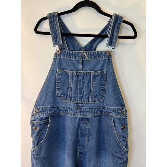 Monthorigin Overalls Distressed Denim dungarees Women’s Large ECU - Picture 2 of 12